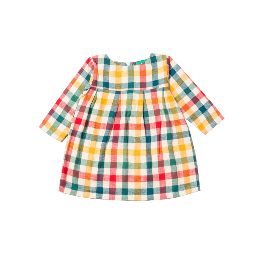 Rainbow Check Smock Dress