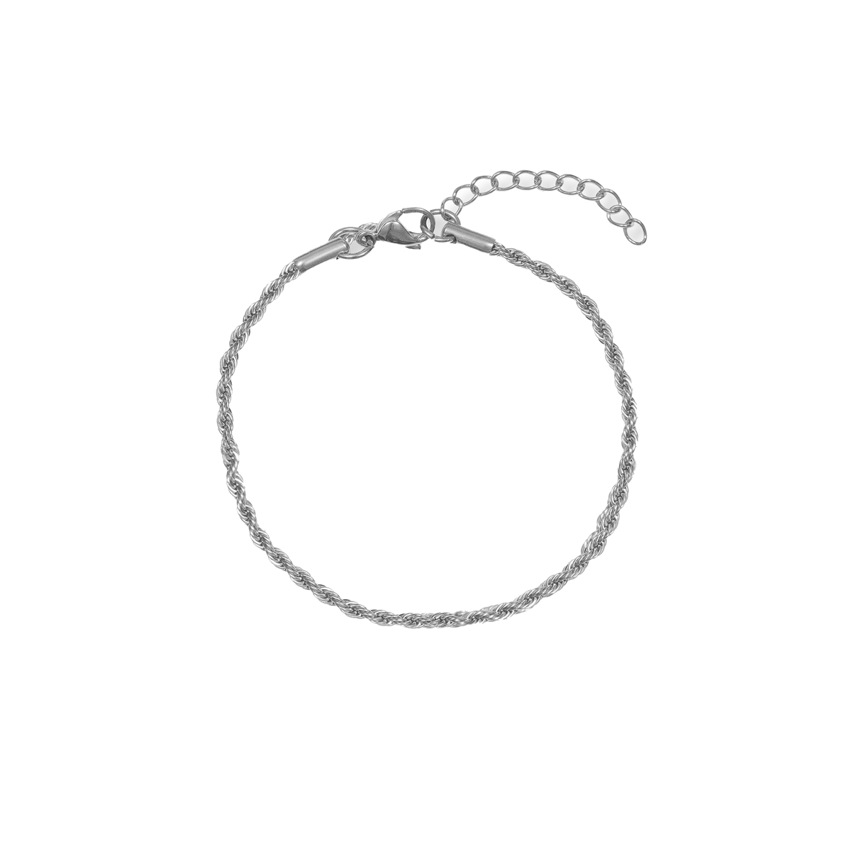 Delicate Rope Bracelet Silver