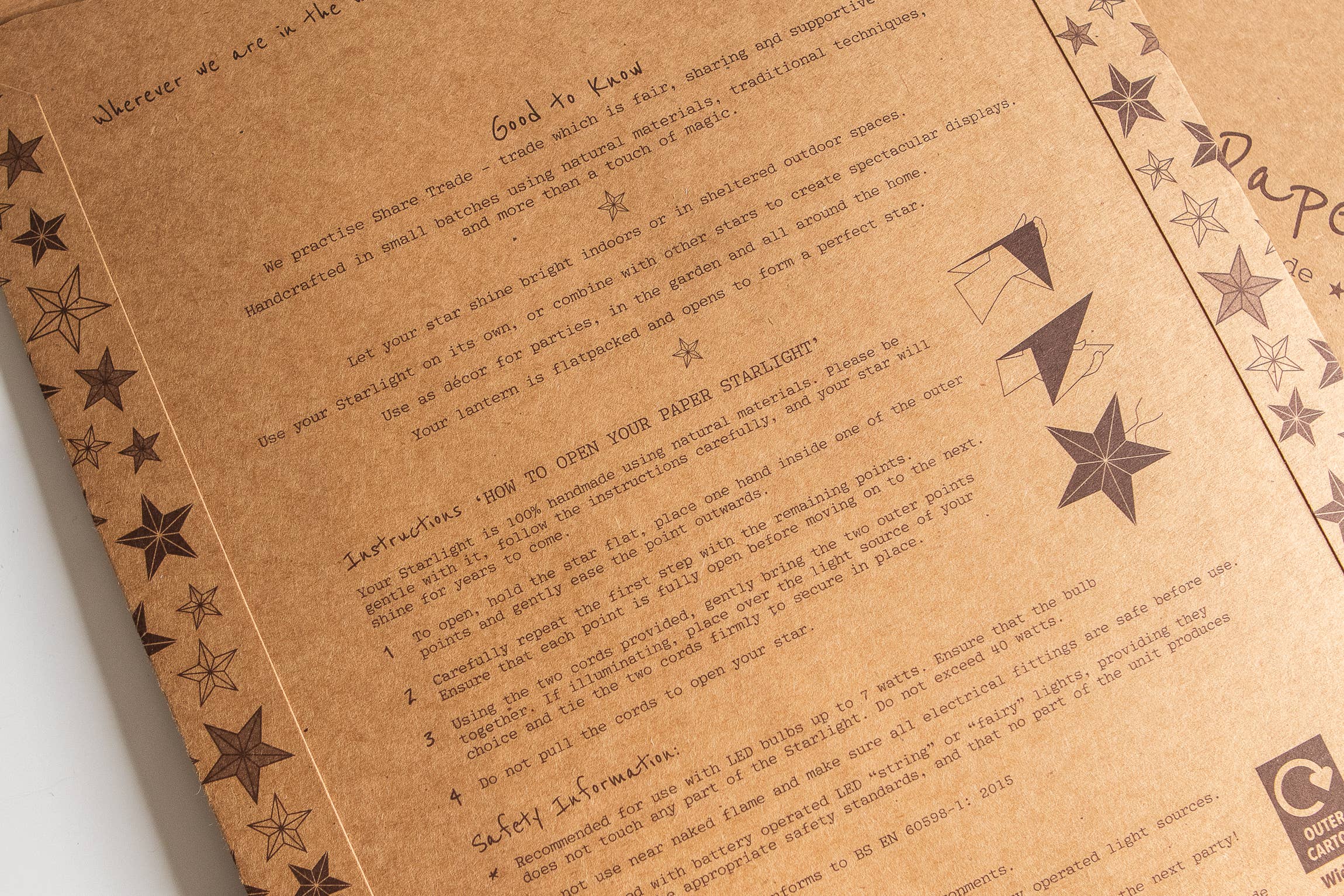 Paper Star Lantern - Venus White