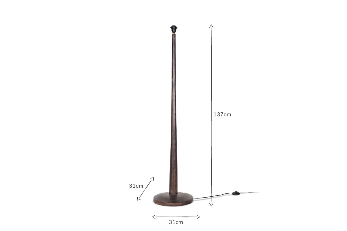 Sahar Wood Floor Lamp - Dark Satin