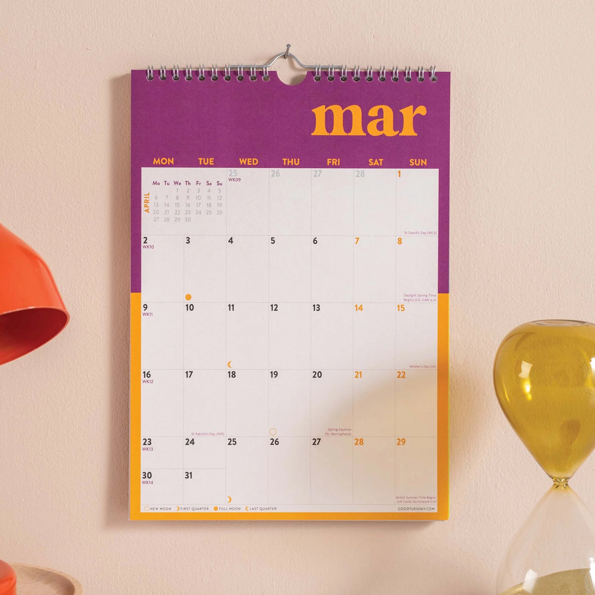 A4 Bold Block 2026 Calendar