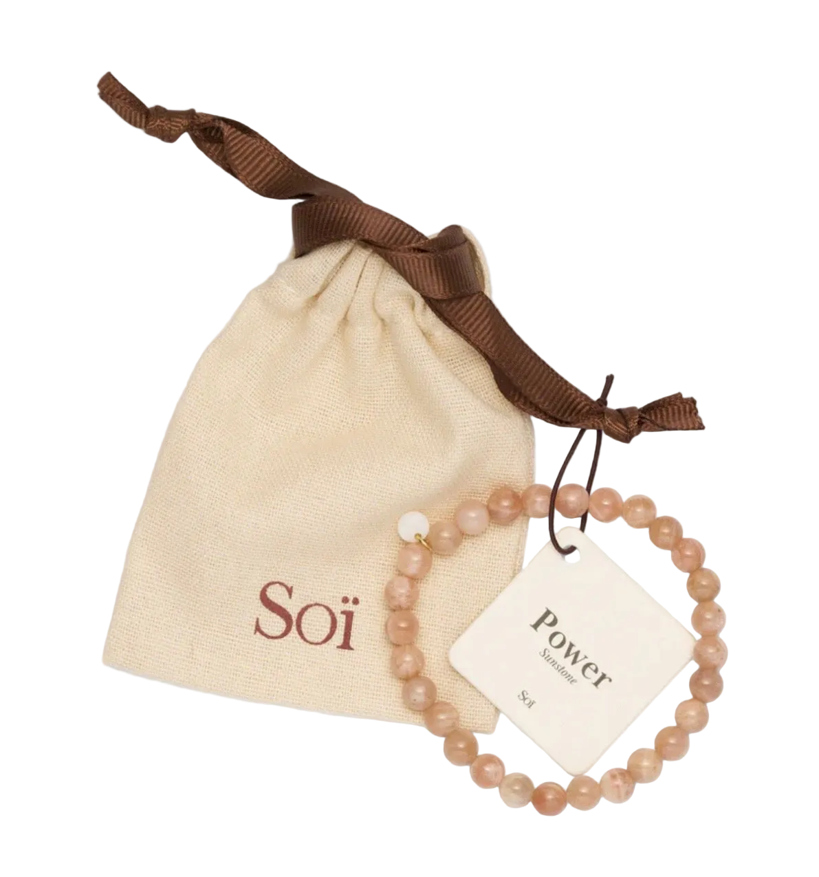 Essential sunstone Jade Stretch Bracelet