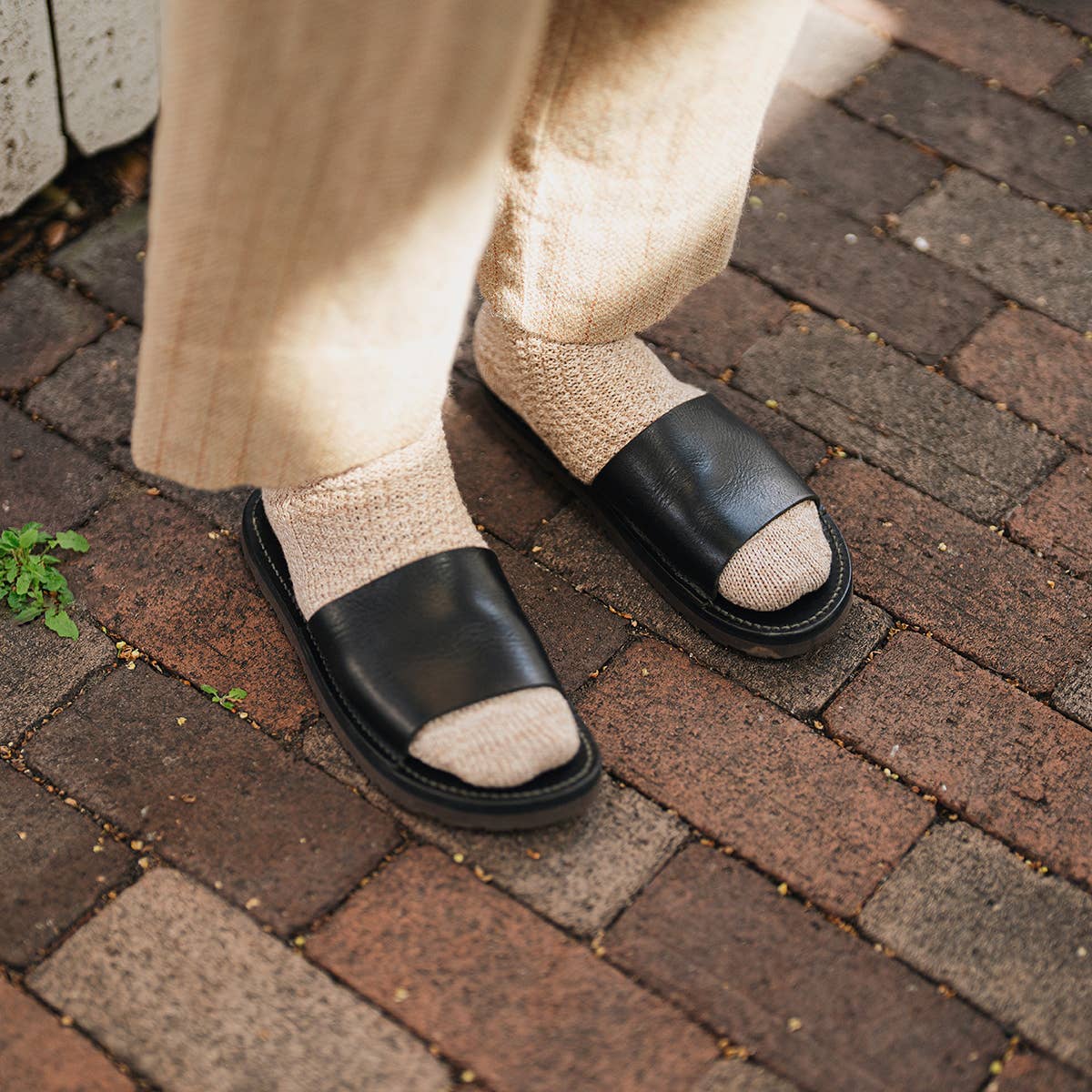 Wool Cotton Boots Socks - Ivory