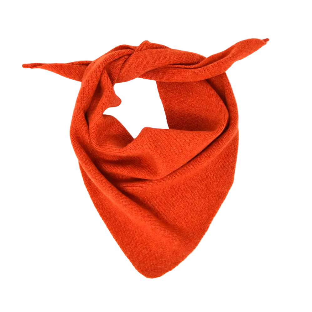 Triangle Neck Scarf - Spicy Orange