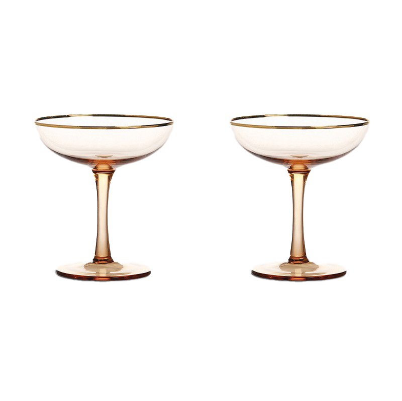 Pink Coupe Champagne - Set of 2