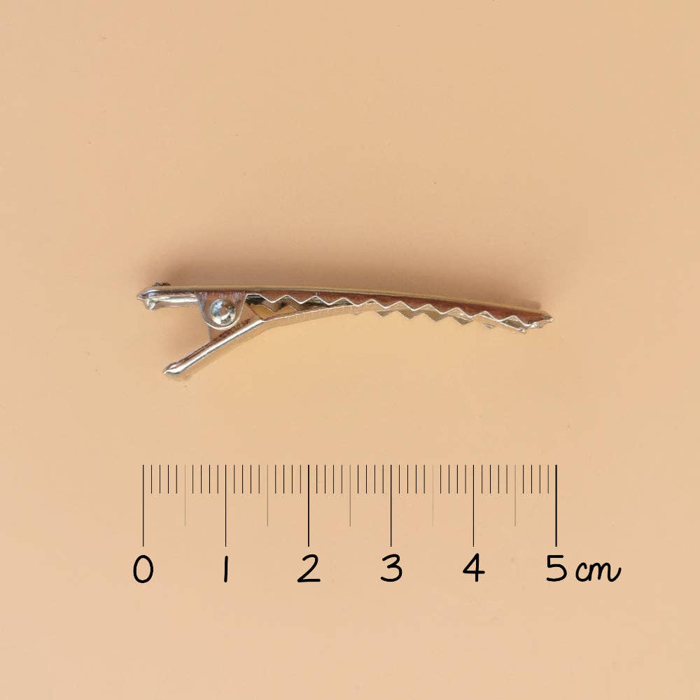 Princess small bow barrette - Mustard gingham