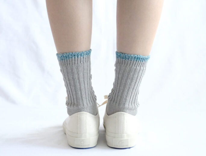 Silk Cotton Socks - Light Grey