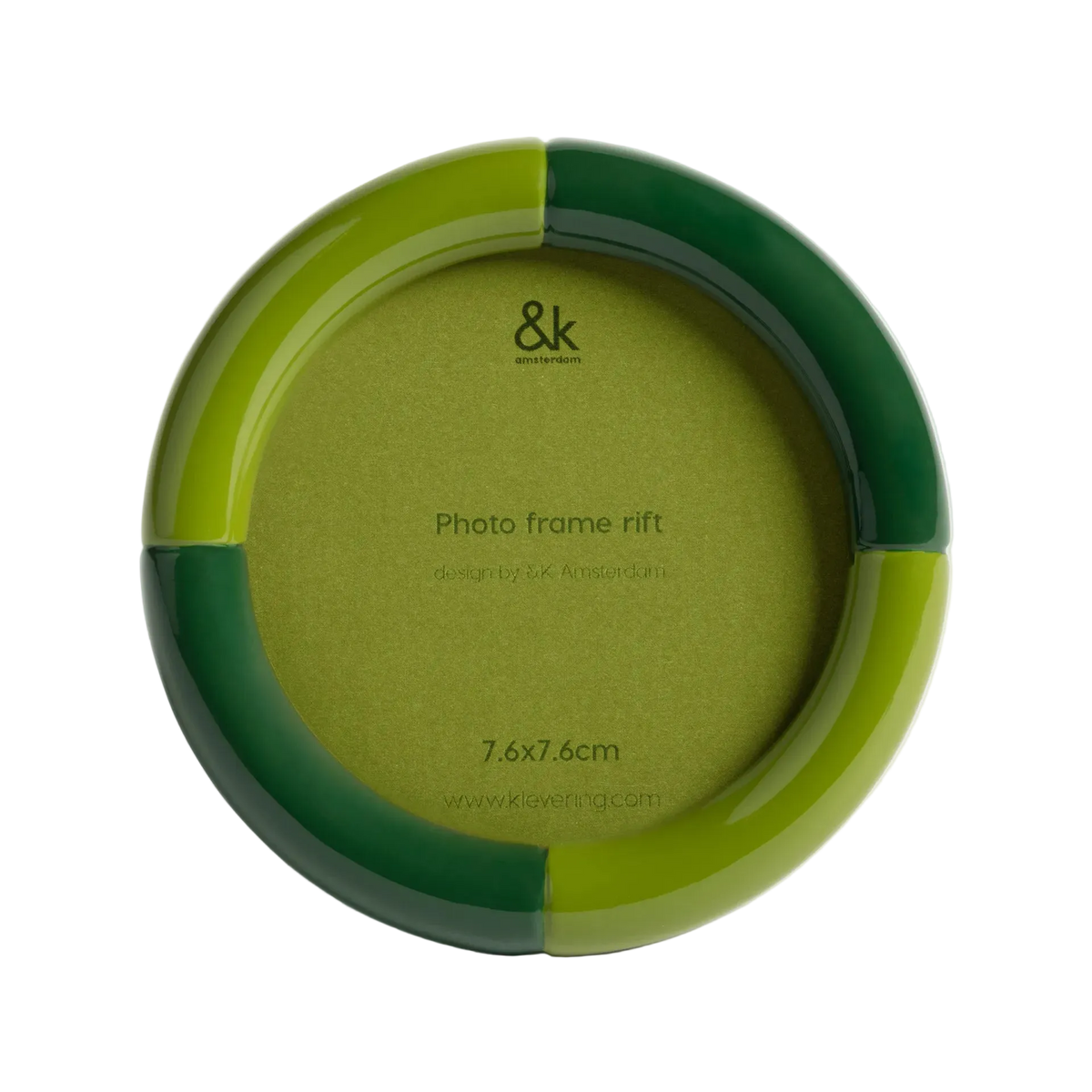 Photo Frame rift round green