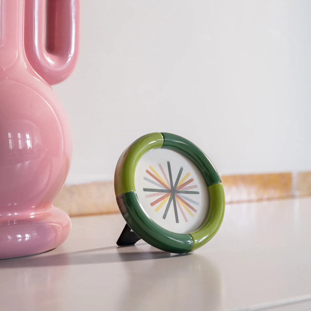 Photo Frame rift round green