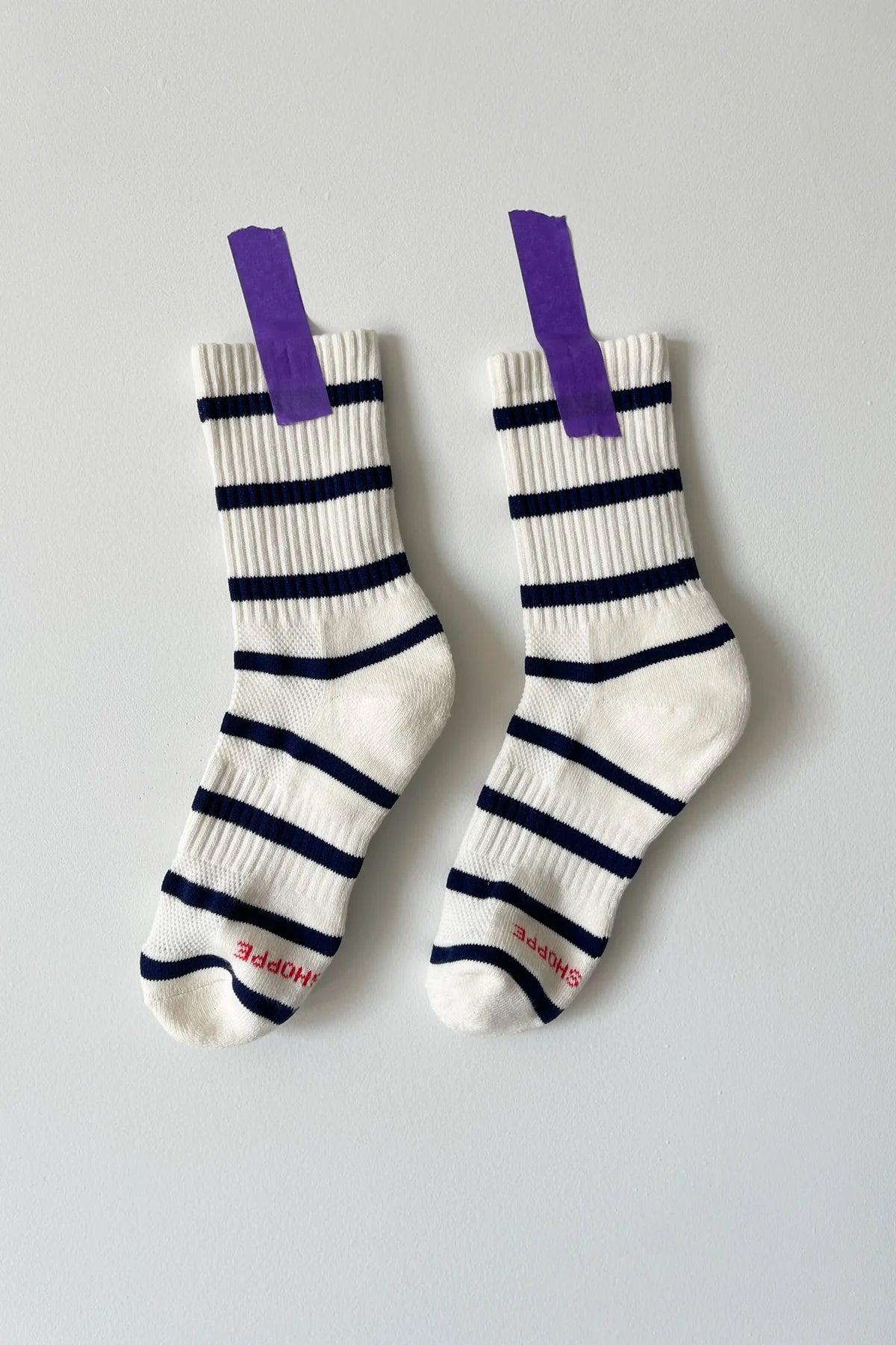 Striped Boyfried Socks - Sailor