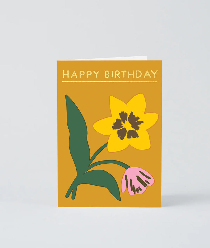 Birthday Flower Study Card