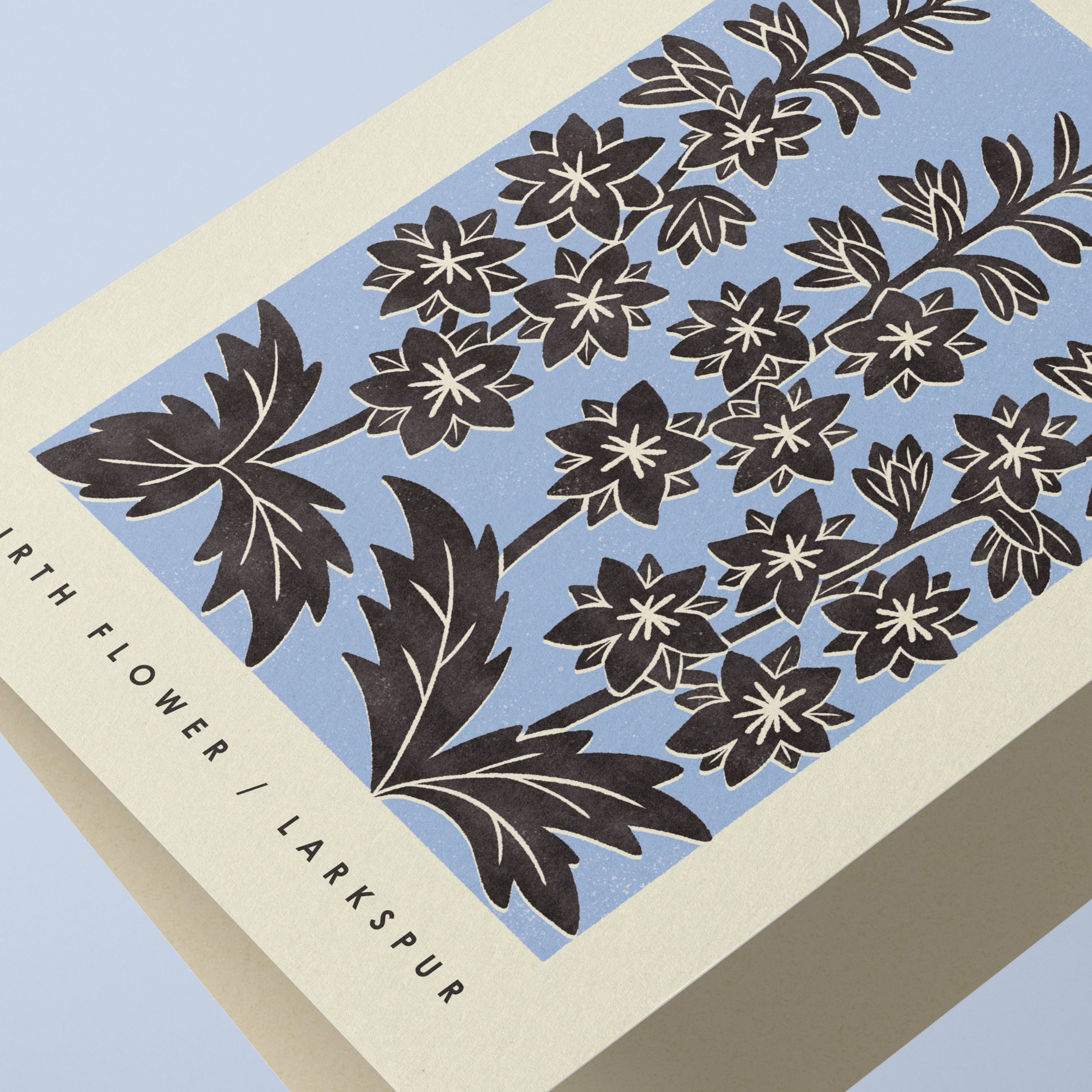 July Larkspur | Birth Flower Reusable Greeting Card