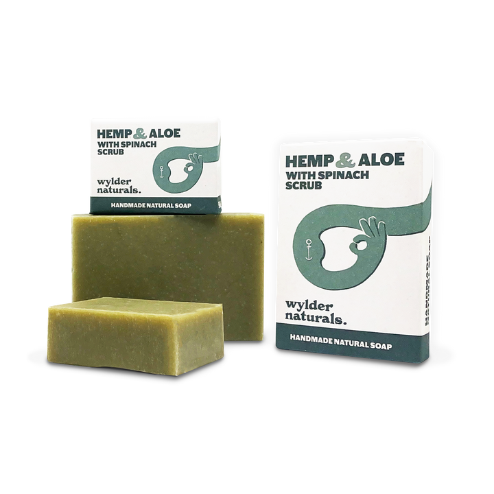 Hemp & Aloe Vera Soap with Spinach Scrub