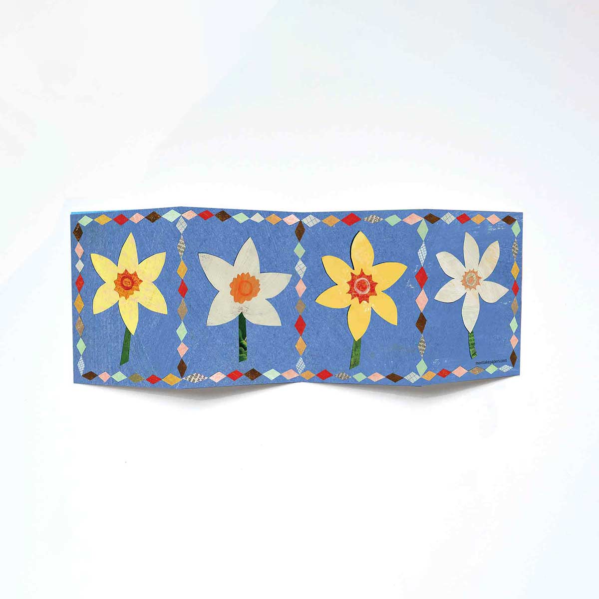 Patchwork Daffodil Concertina Card | Mother’s Day Card 