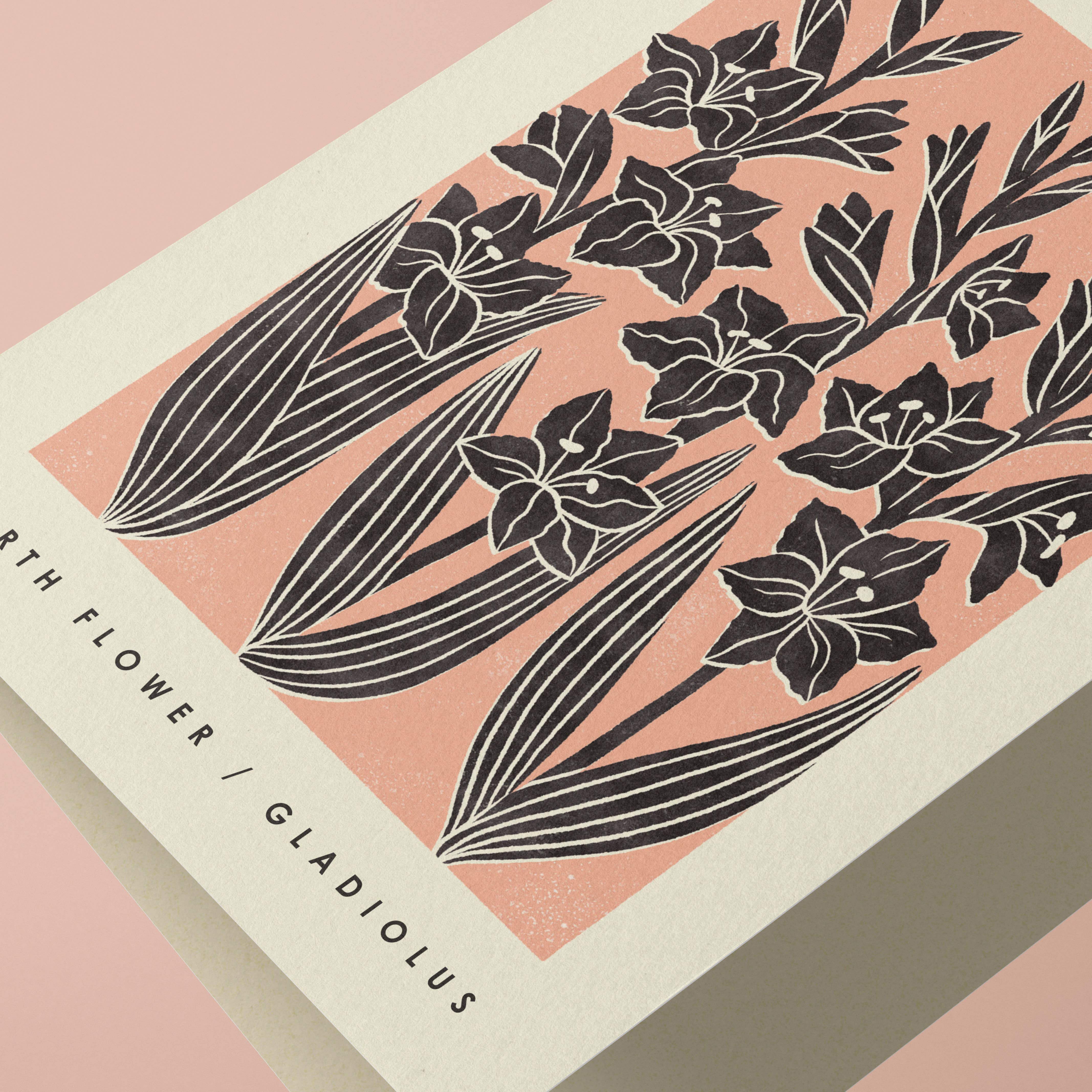 August Gladiolus | Birth Flower Reusable Greeting Card