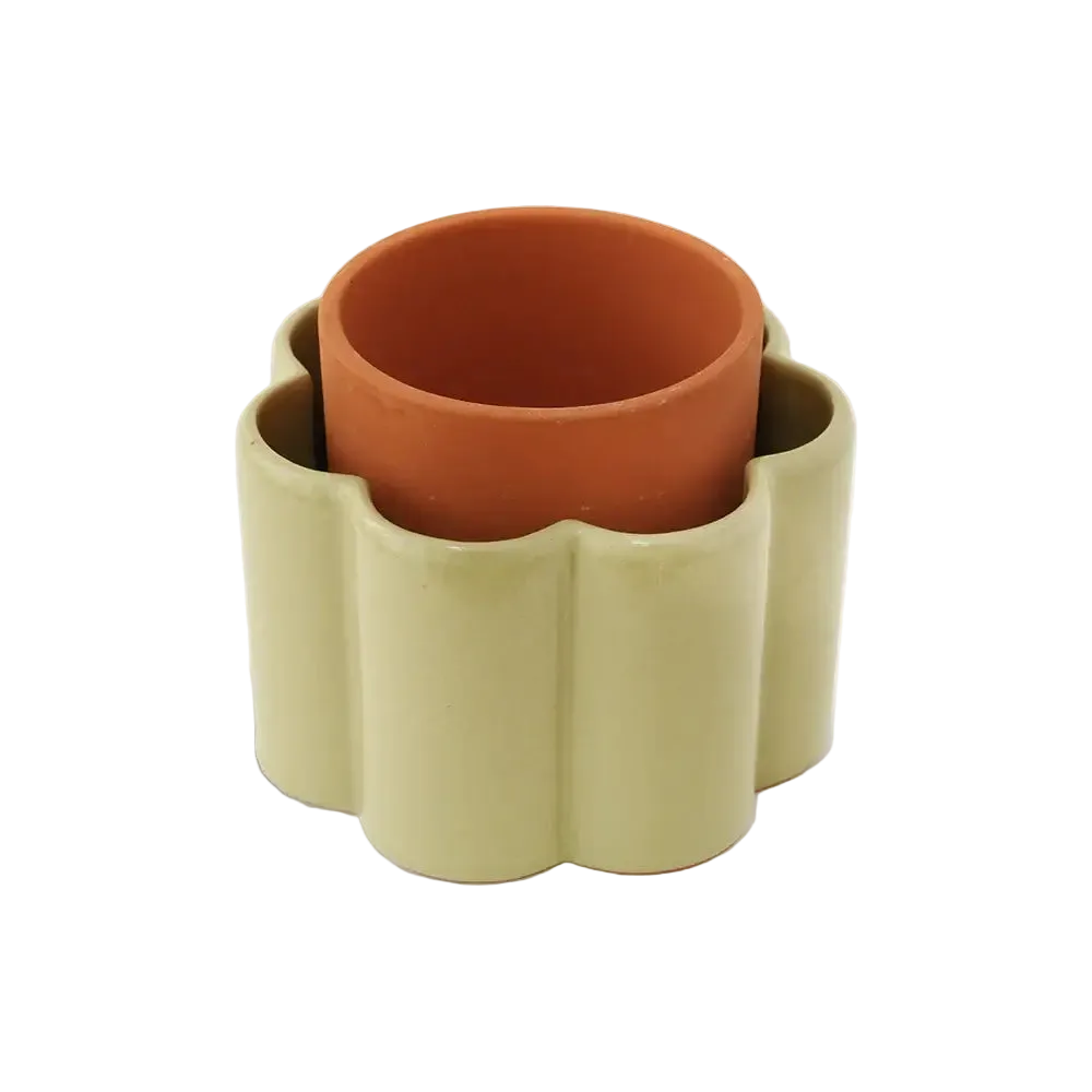 Self-watering pot Paulita (S) - Sage green