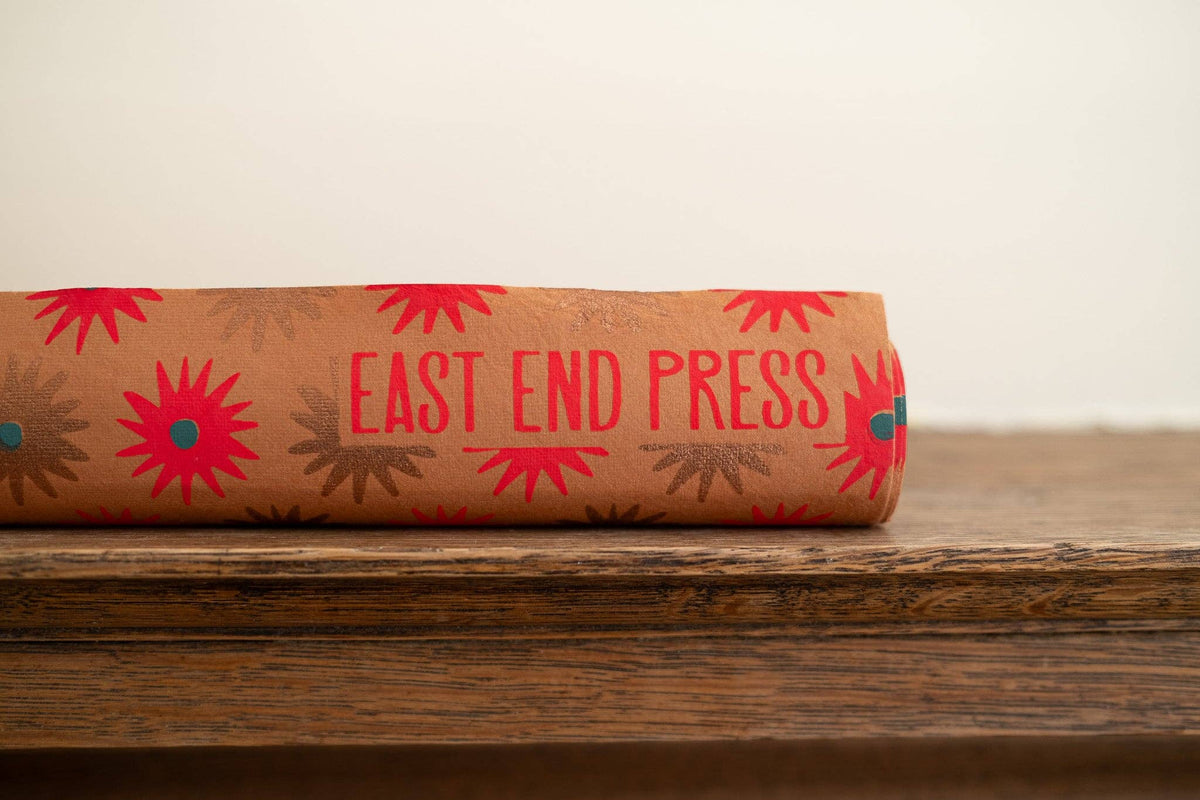Festive Gift Wrap in Copper Bloom