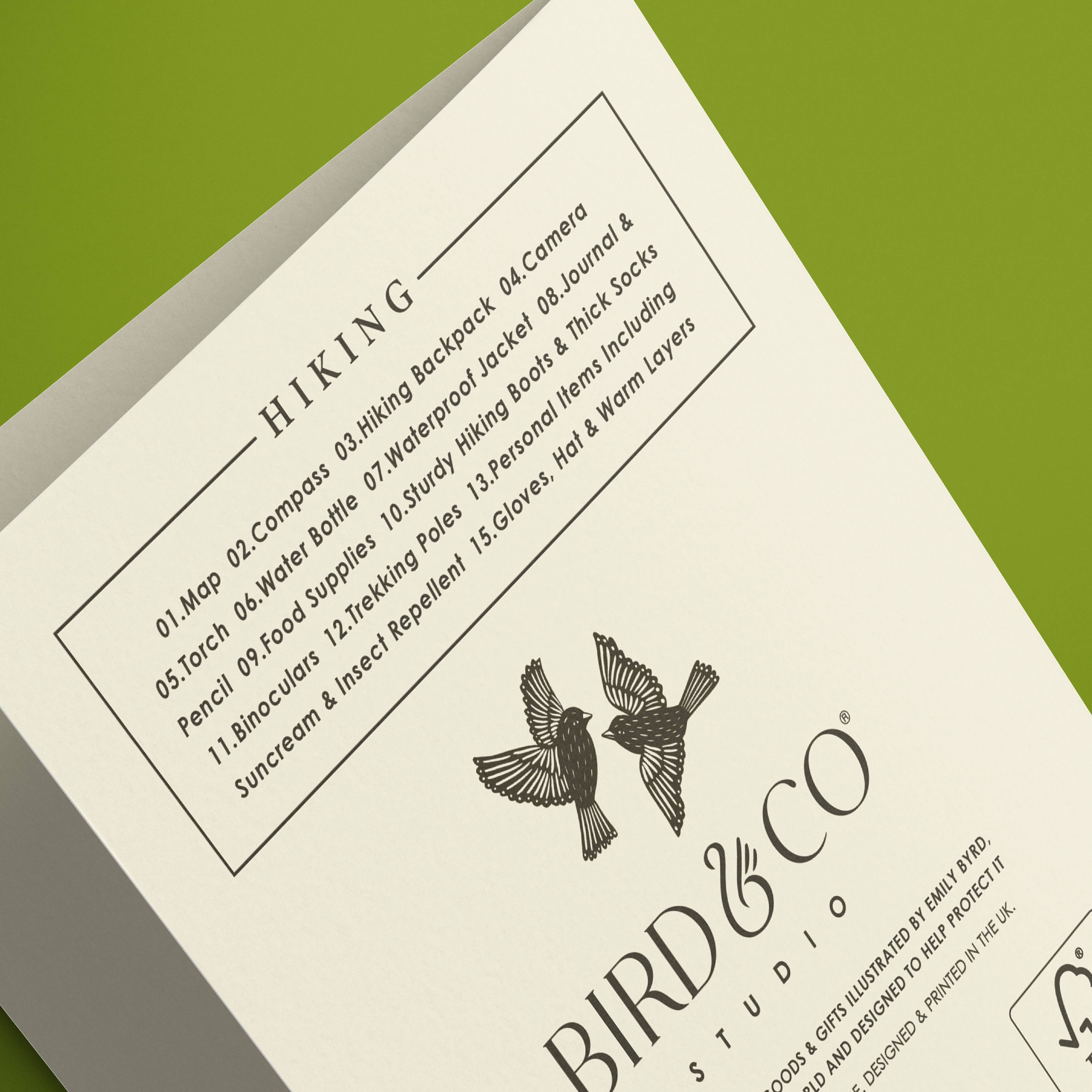 Hiking Kit | Outdoor Walking Vintage Style Birthday Card