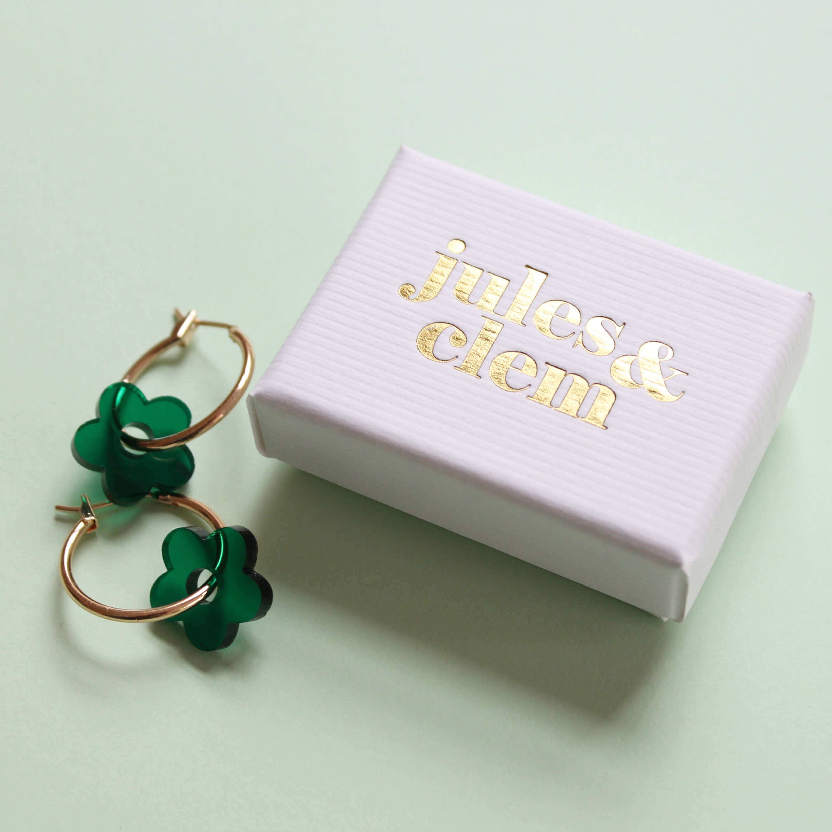 Colourful Flower Hoop Earrings