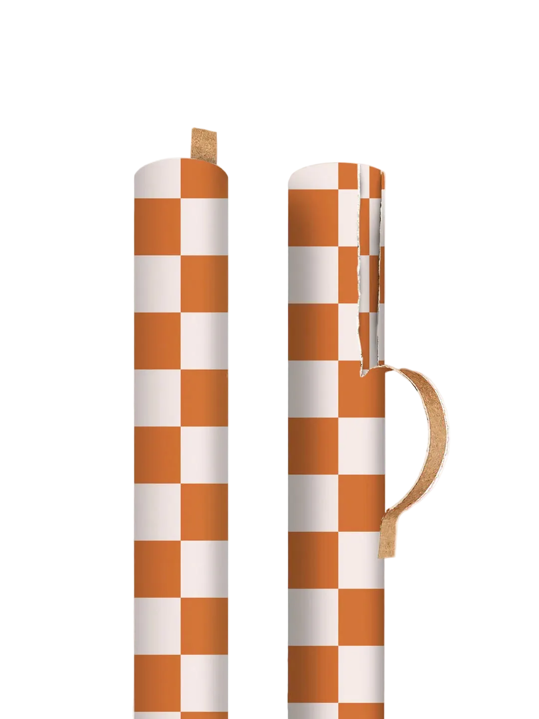 Orange and Cream Checker Board Single Roll Wrap
