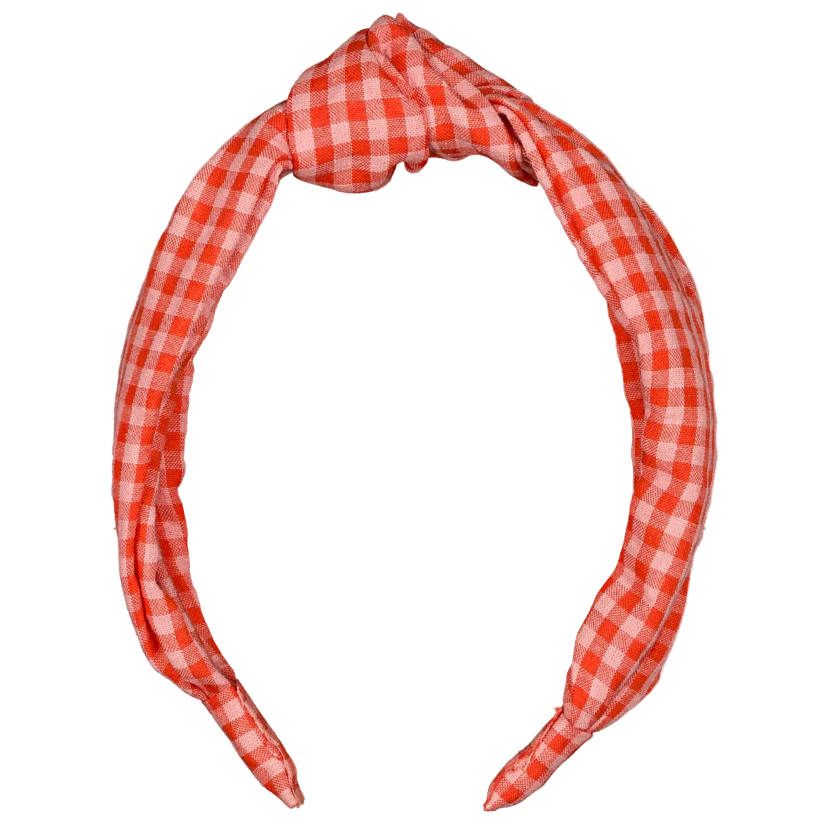 Wide headband - Strawberry gingham