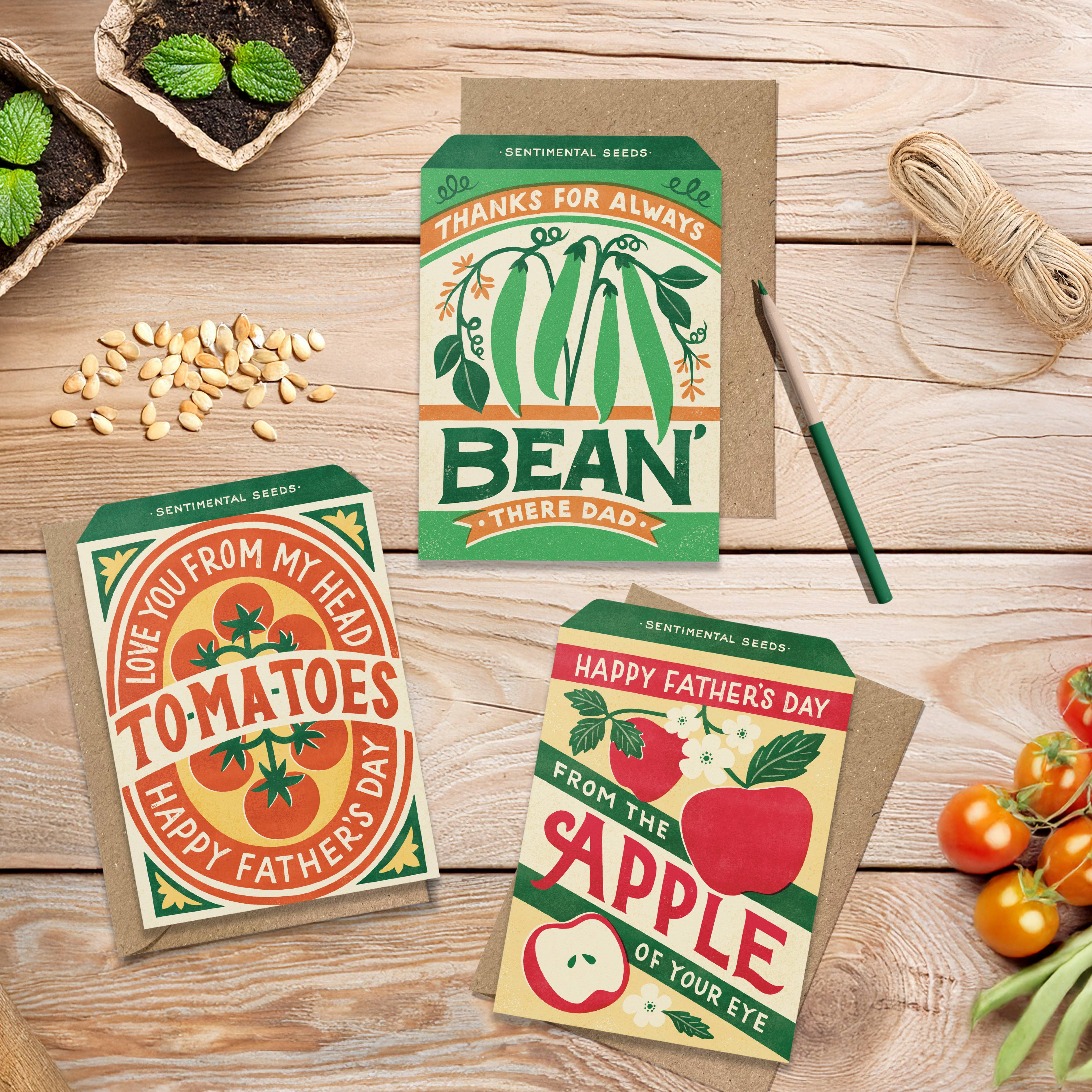 Beans |  Father's Day Vintage Seed Packet Greeting Card