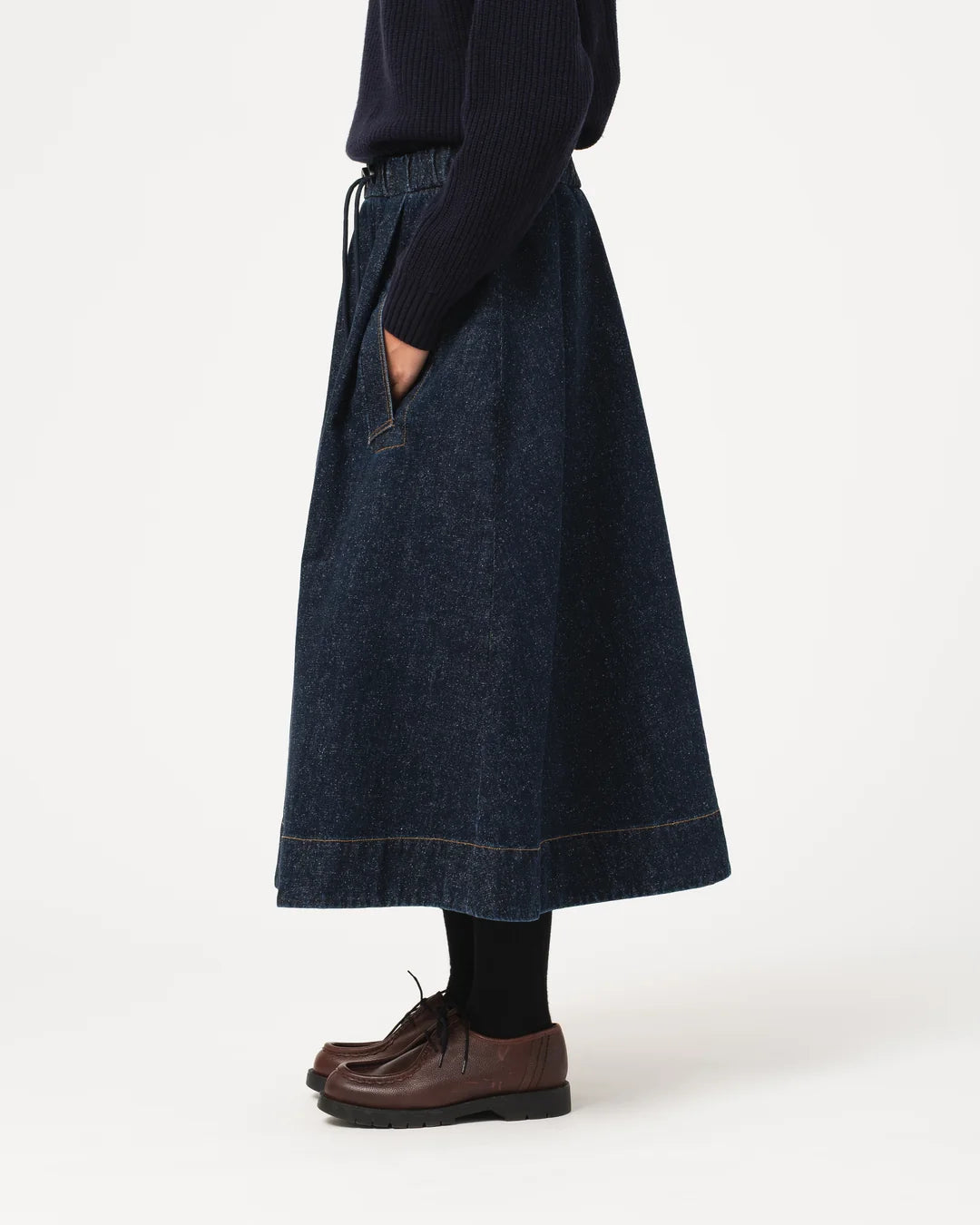 Meadow Skirt Neppy Denim - Indigo