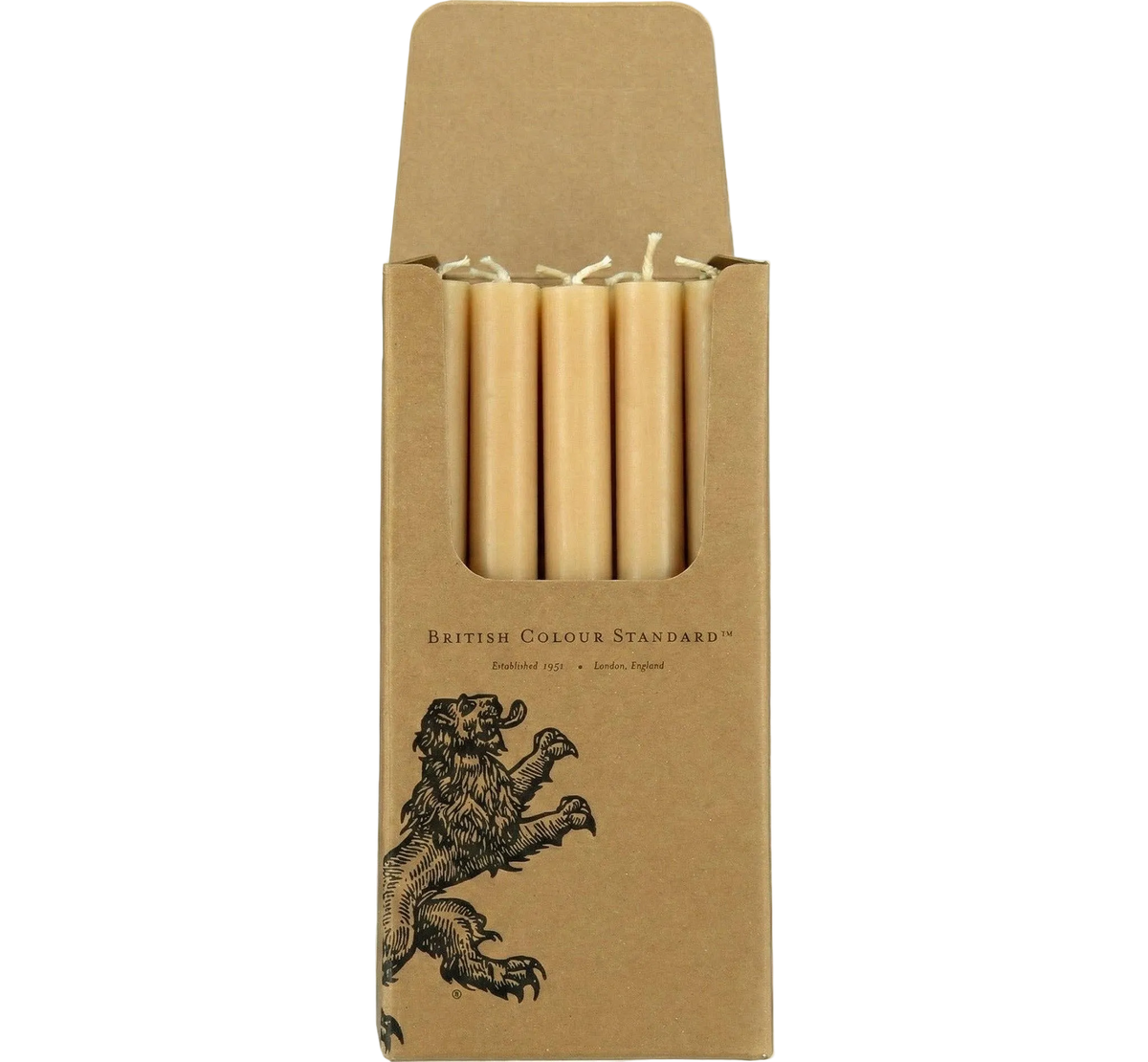 Khaki Brown Eco Dinner Candles, 25 per pack