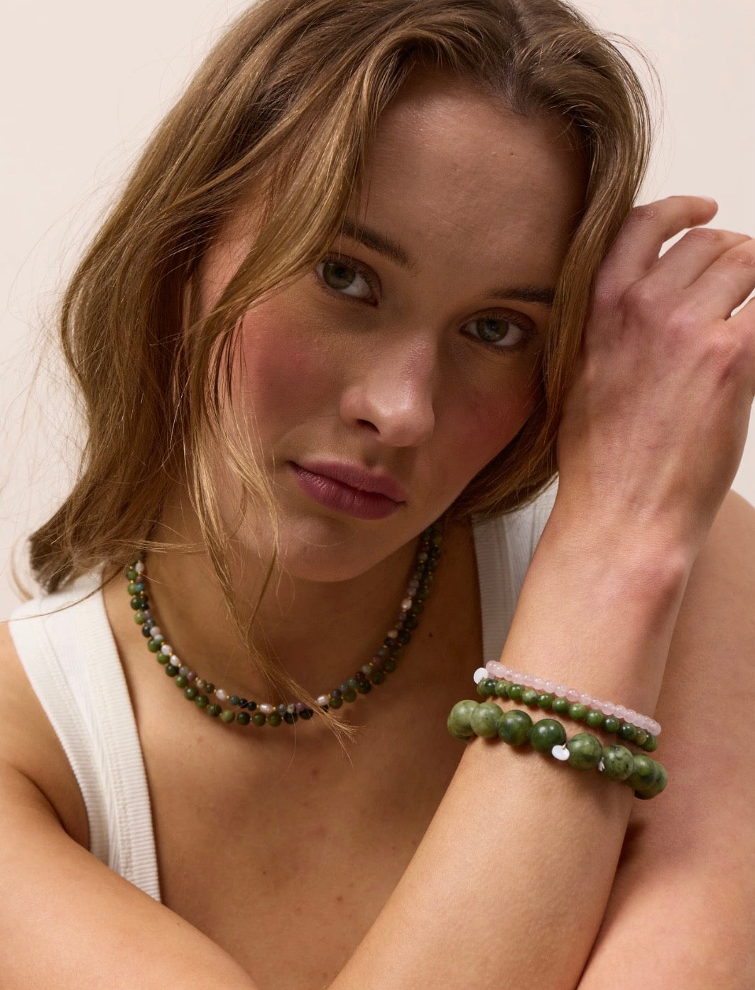Essential Southern Jade Stretch Bracelet