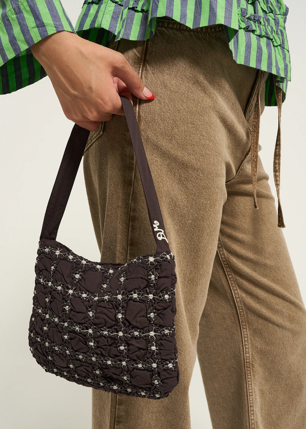 Minnie Shirred Shoulder Bag