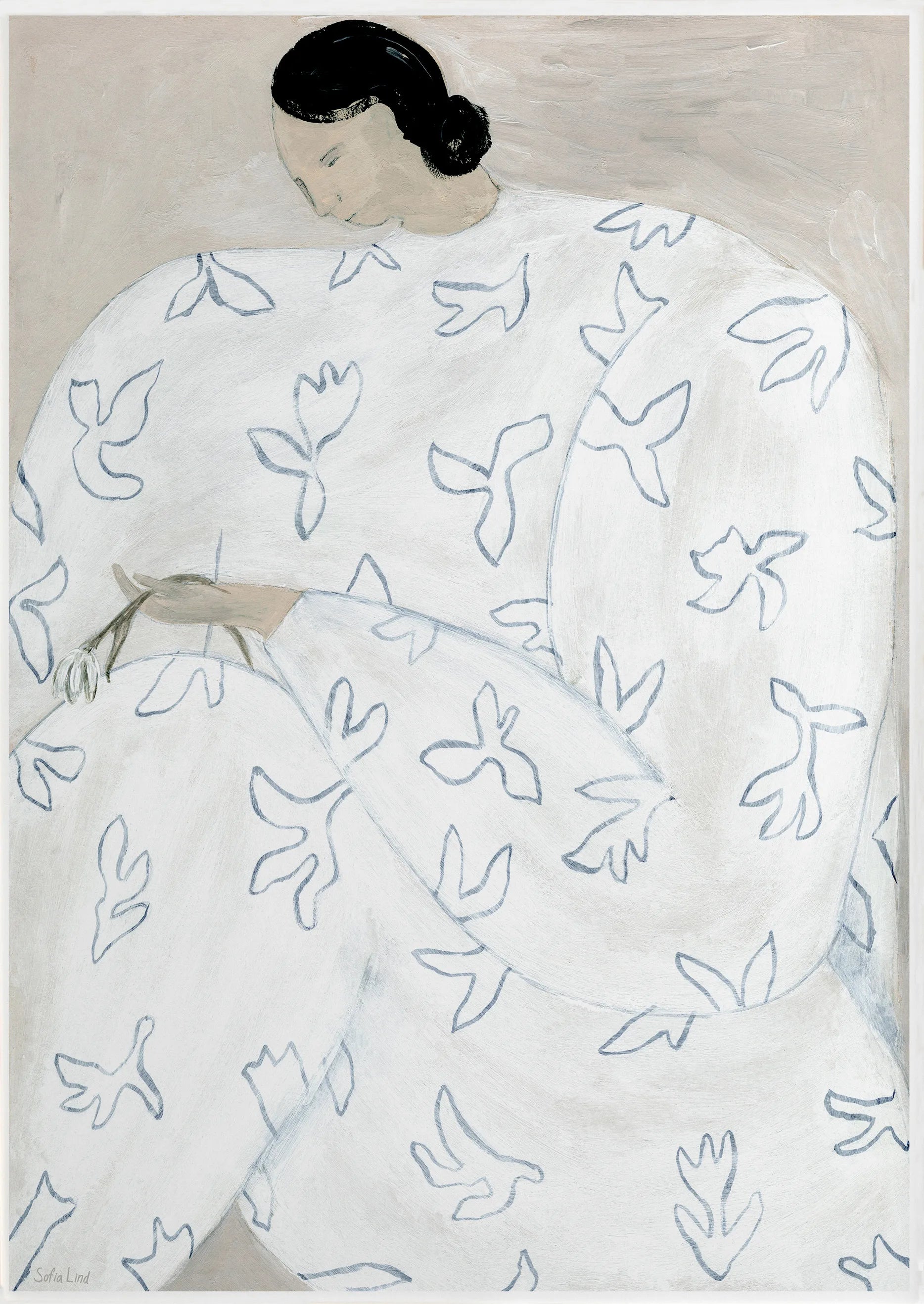 White Flowers Poster