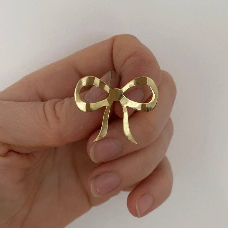 Golden Bow Brooch