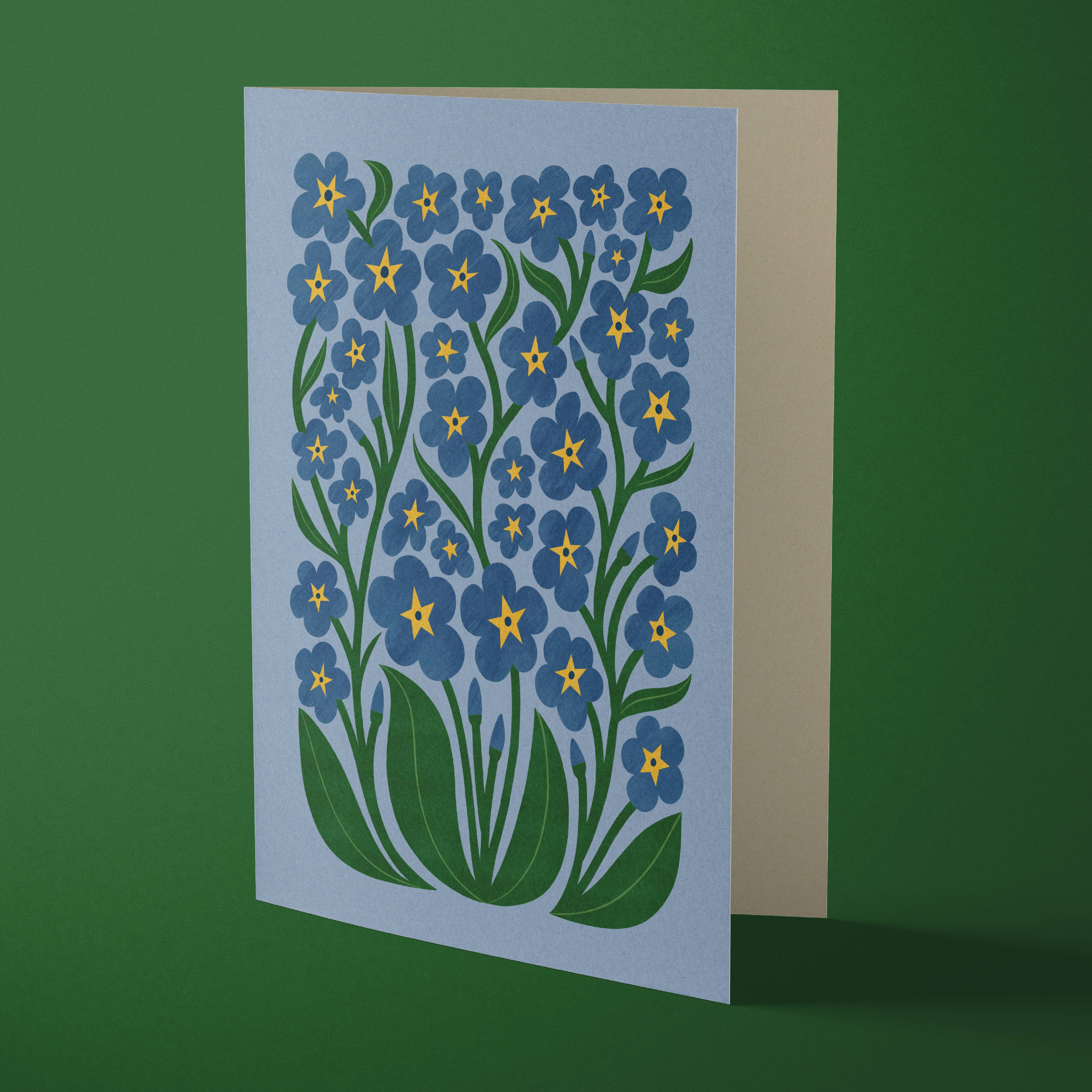 Forget Me Not | Modern-Retro Floral Reusable Greeting Card