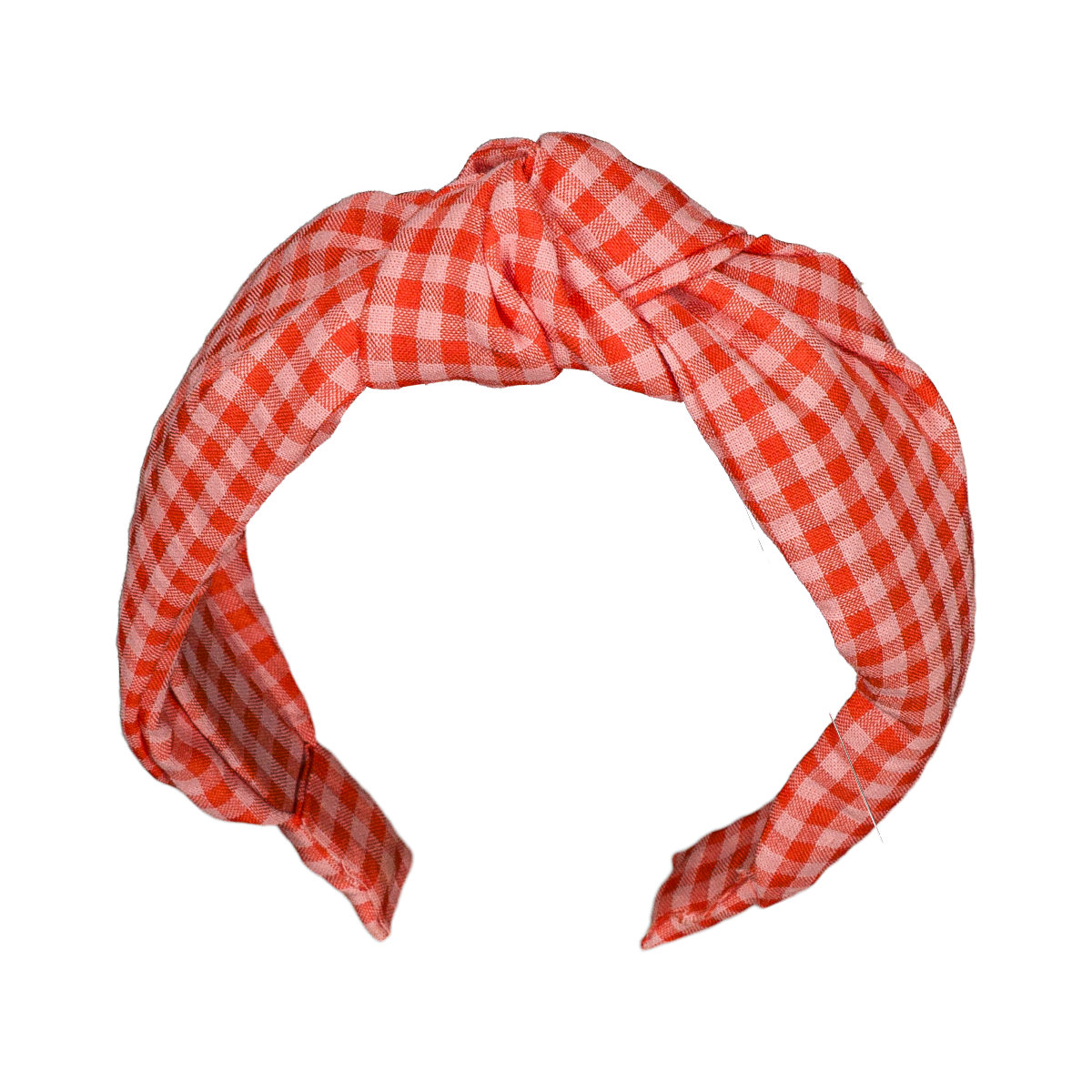 Wide headband - Strawberry gingham