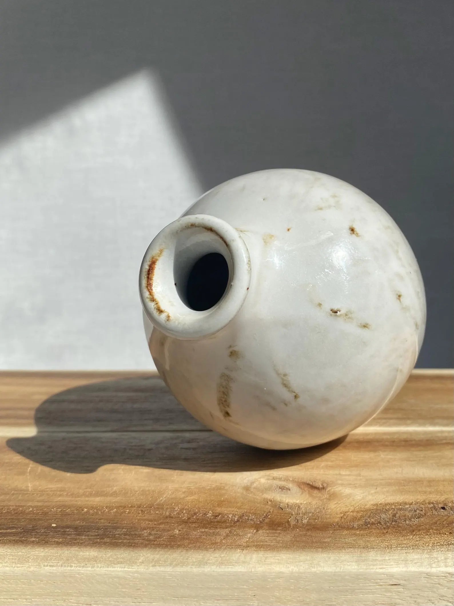 White Slip Glaze Bud Vase