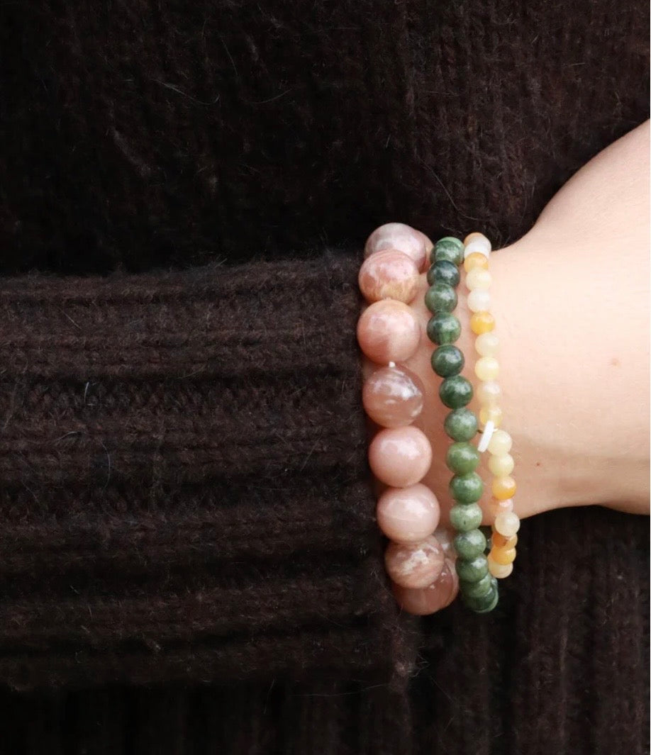 Chunky Sunstone Stretch Bracelet