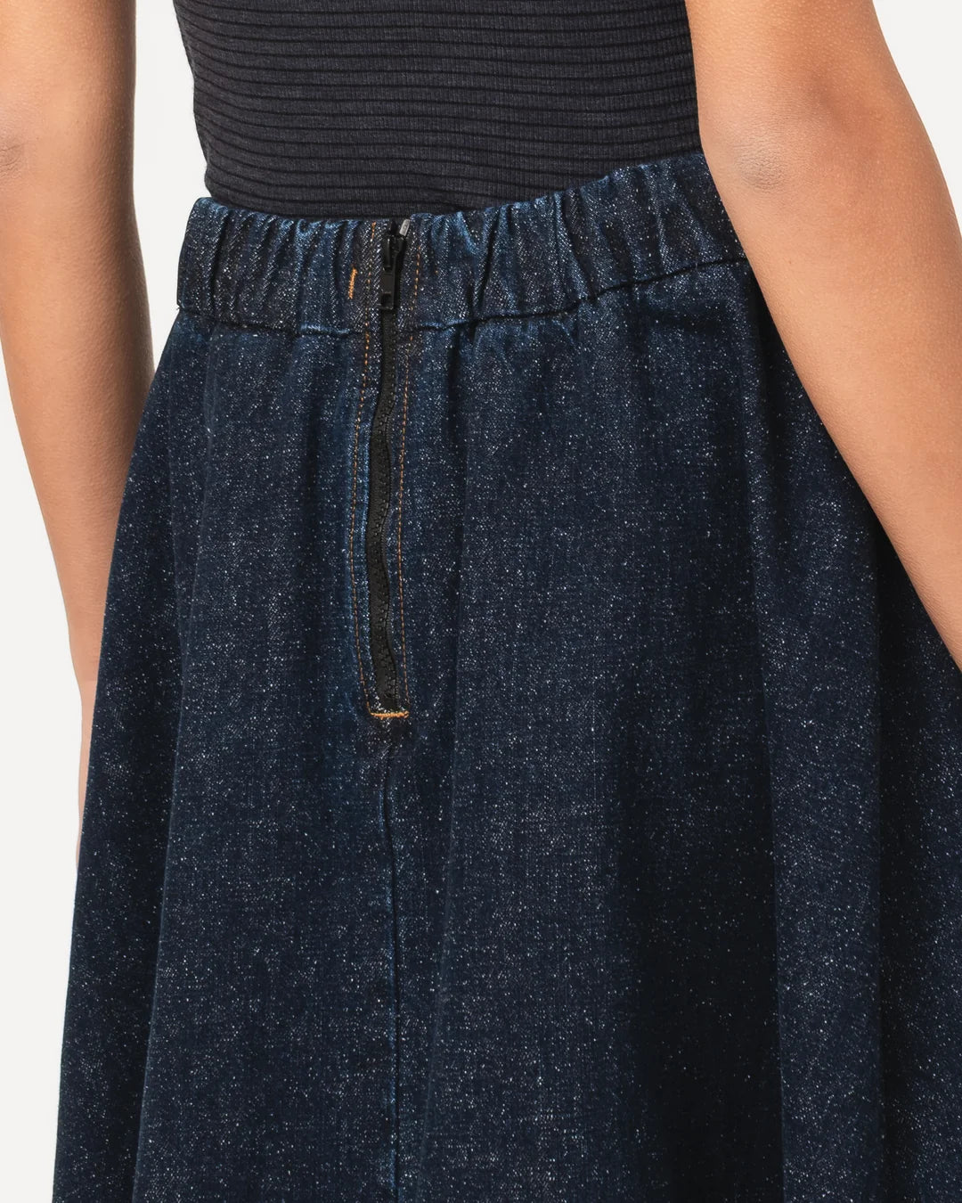 Meadow Skirt Neppy Denim - Indigo