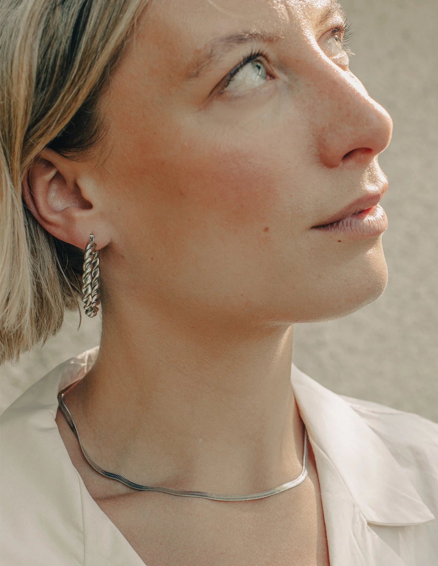 Snake Chain Necklace Silver