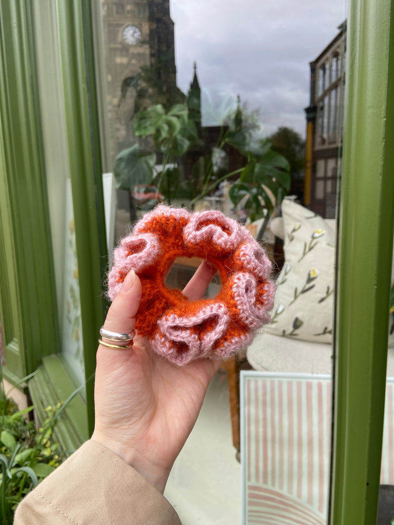 Handmade Crochet Ruffle Scrunchies
