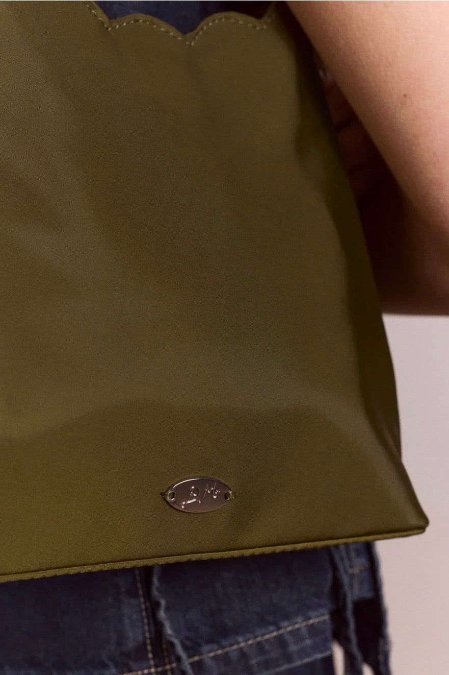 Lorelai bag in Heavy Satin Olive