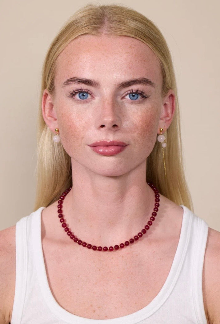Hailey Red Jade Necklace