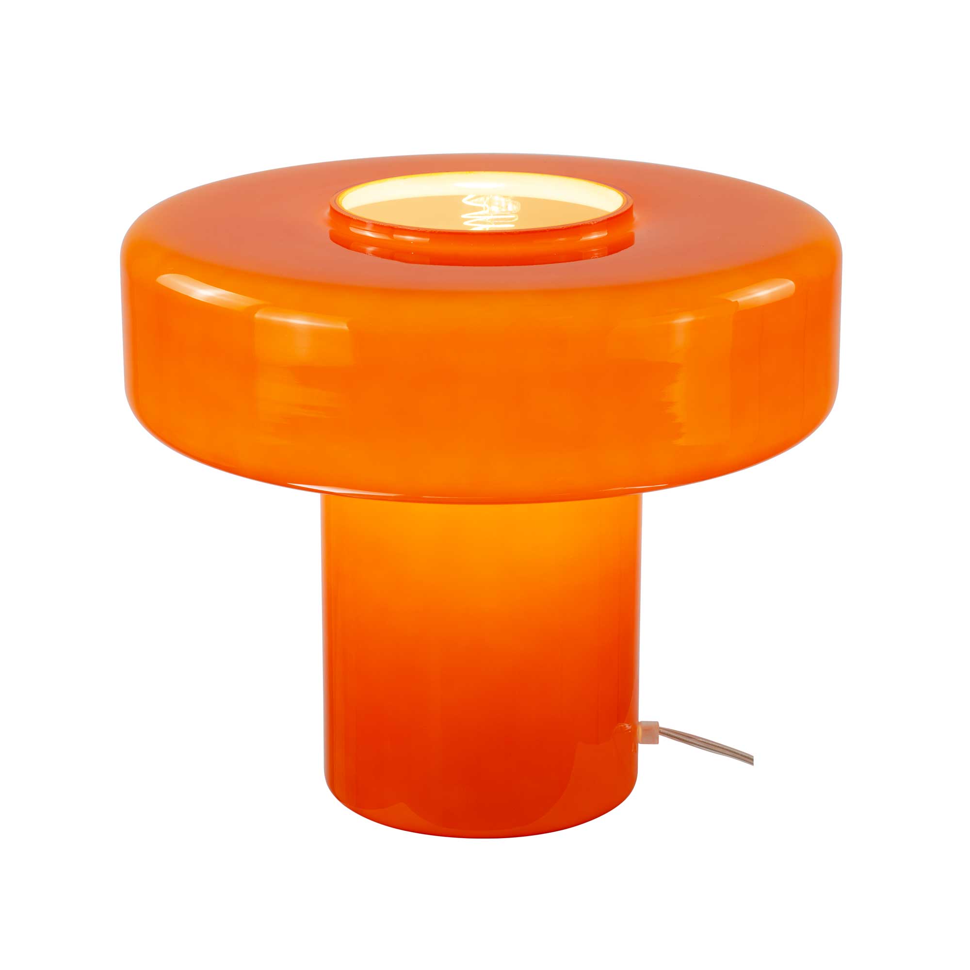 XXL table lamp in colored glass and retro style Foza Maxi
