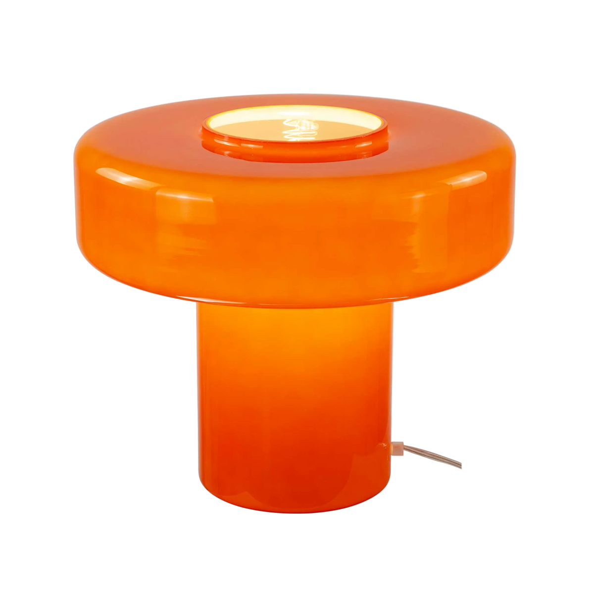 XXL table lamp in colored glass and retro style Foza Maxi