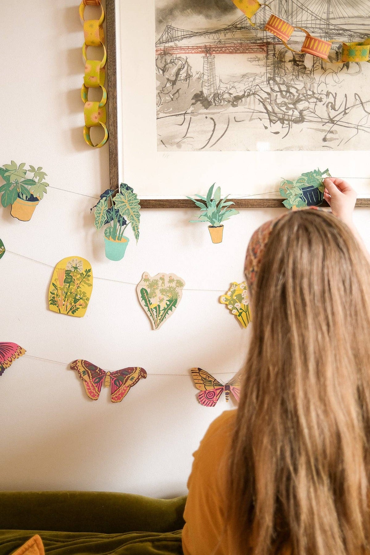 Yellow and Green Paper Chain Kit