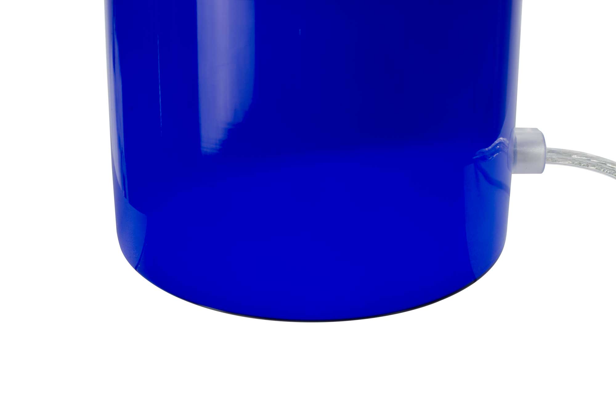 Retro style colored glass table lamp Foza: Chrome