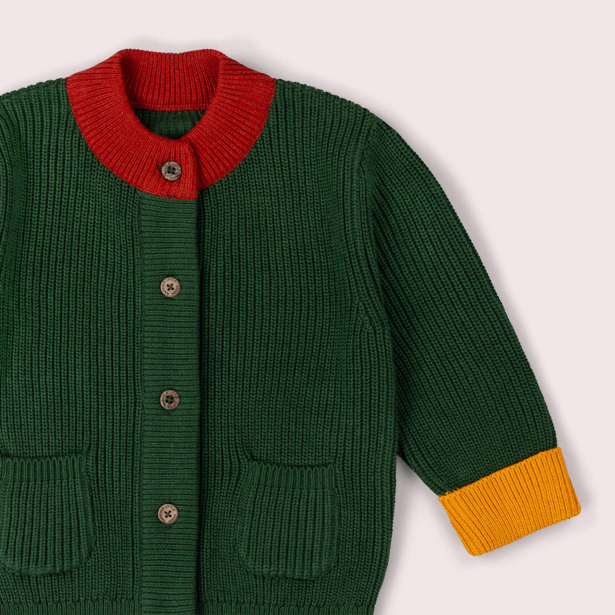 Olive Green Snuggly Knitted Cardigan