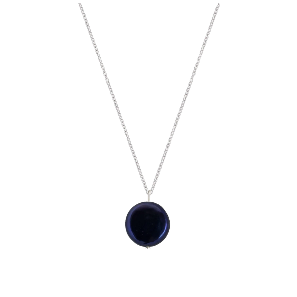 Coin Black Pearl Necklace