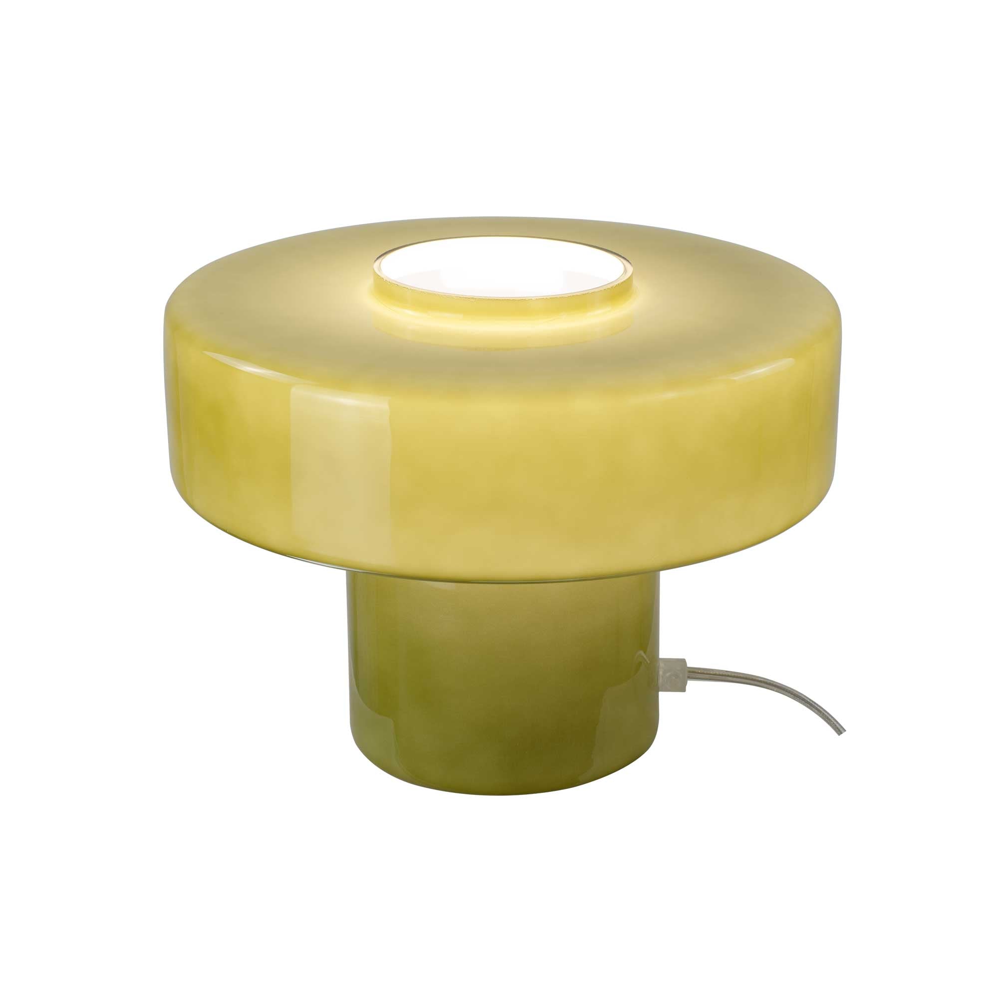 Retro style colored glass table lamp Foza: Chrome