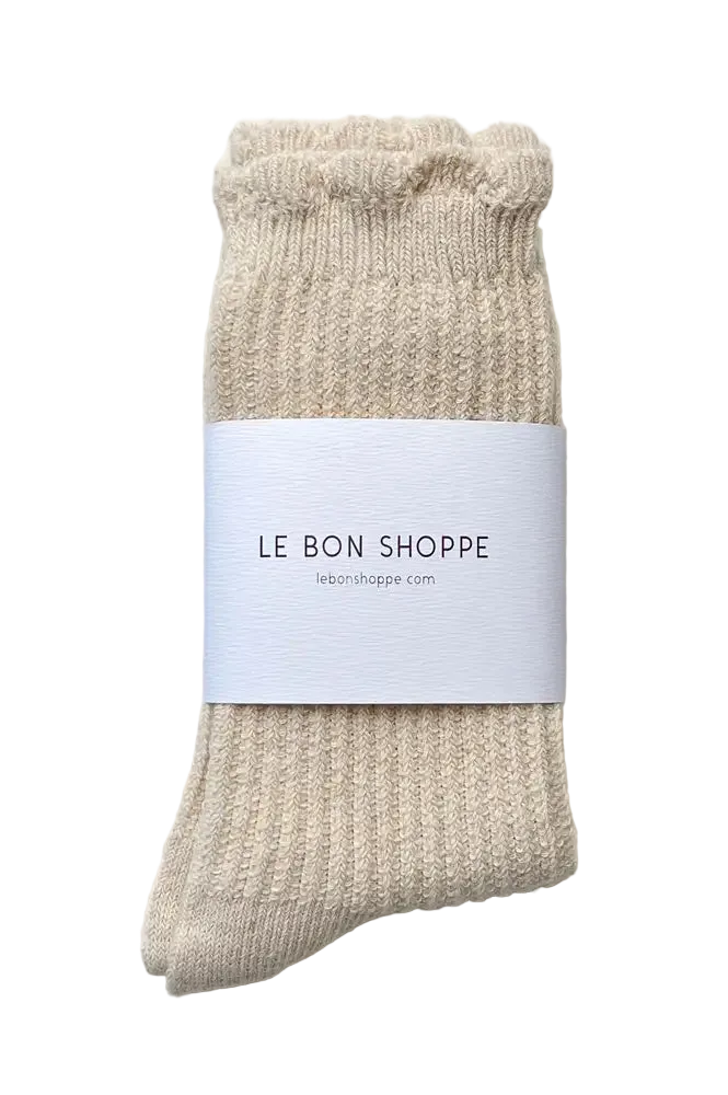 Linen Scallop Socks