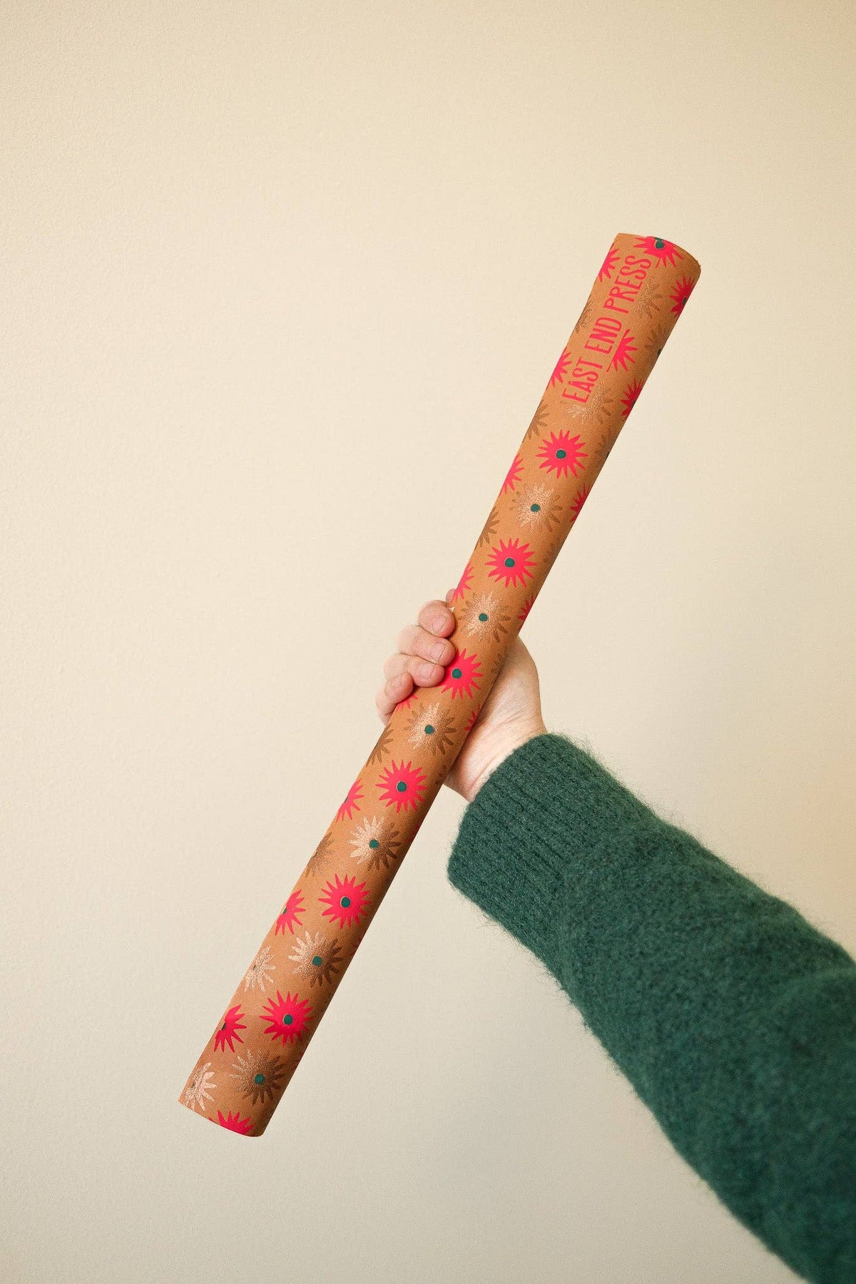 Festive Gift Wrap in Copper Bloom